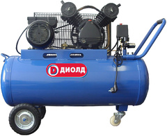 Компрессор поршневой Диолд КМР-2300/100 масляный 369л/мин 100л 2300Вт синий/черный
