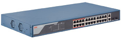 Коммутатор Hikvision DS-3E1326P-EI(B) 24x100Мбит/с 2x1Гбит/с 2xКомбо(1000BASE-T/SFP) 24PoE+ 370W управляемый