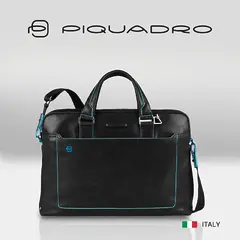 Деловая сумка Piquadro Blue Square CA3335B2/N с отделением для ноутбука 15" черная натур.кожа