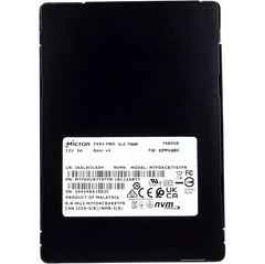 Твердотельный накопитель/ Micron SSD 7450 PRO, 7680GB, U.3(2.5" 7mm), NVMe, PCIe 4.0 x4, 3D TLC, R/W 6800/5600MB/s, IOPs 1 000 000/215 000, TBW 14000, DWPD 1 (12 мес.)