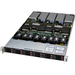 Серверная платформа/ Supermicro Server SYS-122C-TN 1U (2x LGA4710 / 32x DDR5 RDIMM / 12x Hs 2.5" NVMe / 2 M.2 PCIe 5.0 x2 NVMe / VROC Premium / 3x PCIe 5.0 x16 (1 AIOM with OCP 3.0) / 1x PCIe 5.0 x8 / 2x 10GbE RJ45 Intel X710 / 2x 1000W Power)