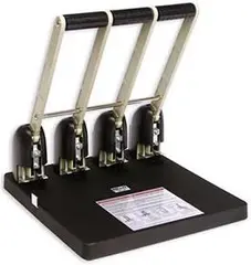 Дырокол Kw-Trio Heavy Duty 954 макс.:150лист. металл/пластик черный отв.:4 с линейкой